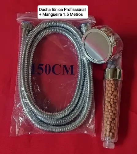 Kit Ducha Iônica e Mangueira 1.5 Metros Nova Lacrada Sem Uso
