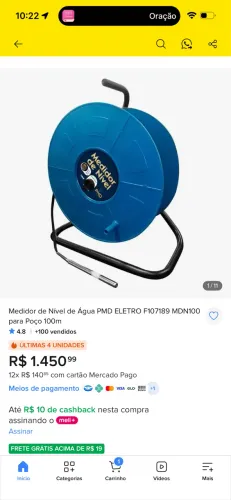 Medidor Nível água PMD 100m