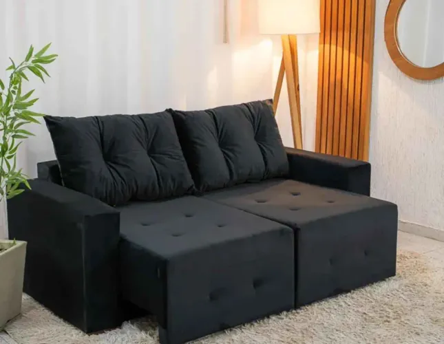 R$769,99 Sofá Retrátil 1.80 largura 