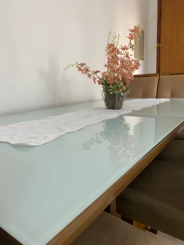 Mesa vidro 6 cadeiras