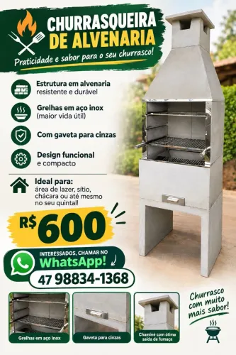 ? Churrasqueira de Alvenaria - R$ 600