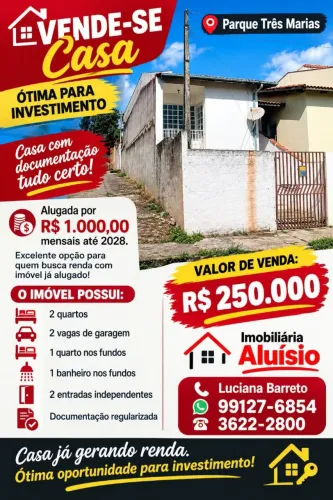 Vende-se Casa no 3 Marias