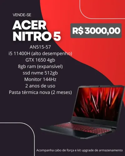 Notebook Gamer - Acer Nitro 5