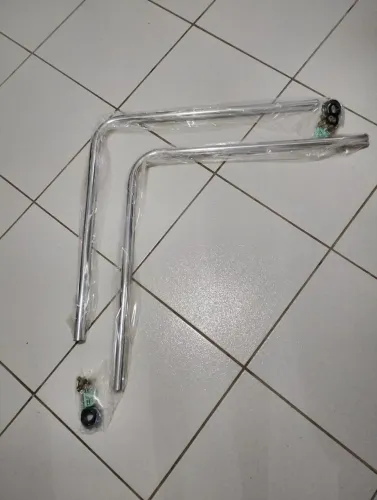 KIT DUAS BARRAS DE APOIO EM L 80X80 PARA VASO SANITÁRIO PNE