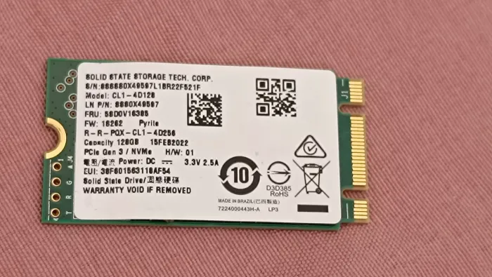 SSD nvme 120 giga