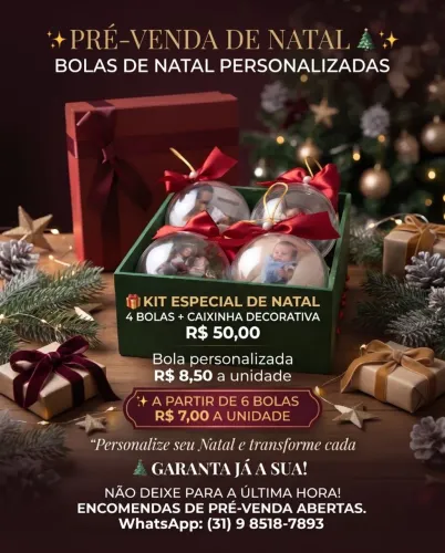 Bolinhas de Natal com foto