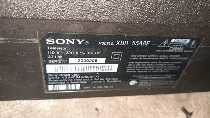 Tv Sony 55 polegadas, compra pra uso de peças 