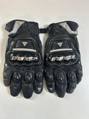 Luva Dainese D-tec Couro Curta Preta Cinza Tam G Original