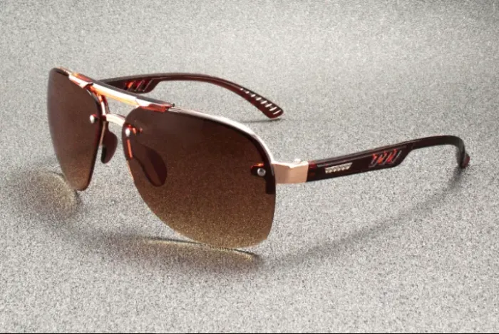 Óculos de Sol vintage punk sem aro retângulo masculino com UV400