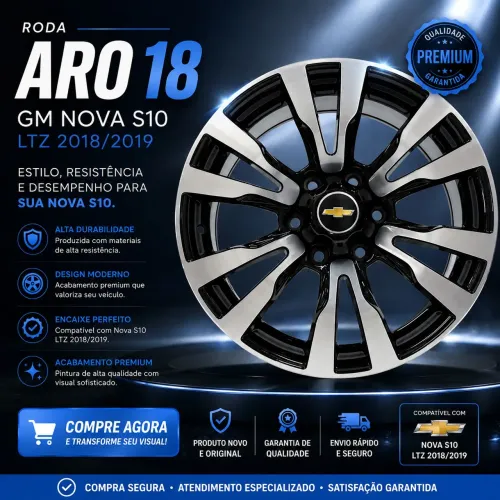 Roda Aro 18 Gm Nova S10 Ltz 2018/2019