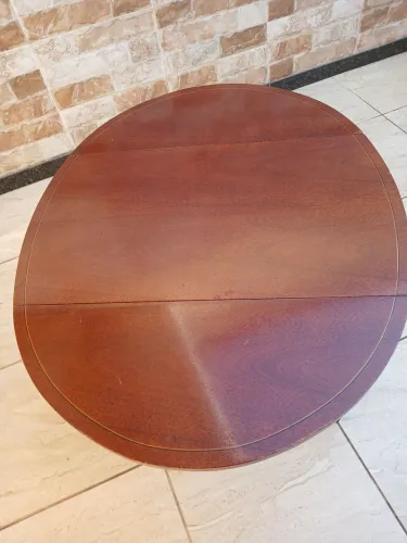 Mesa Lateral Clássica com Abas - Hickory White (Madeira Maciça)