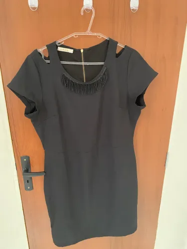 Vestido noite, preto, veste tamanho G