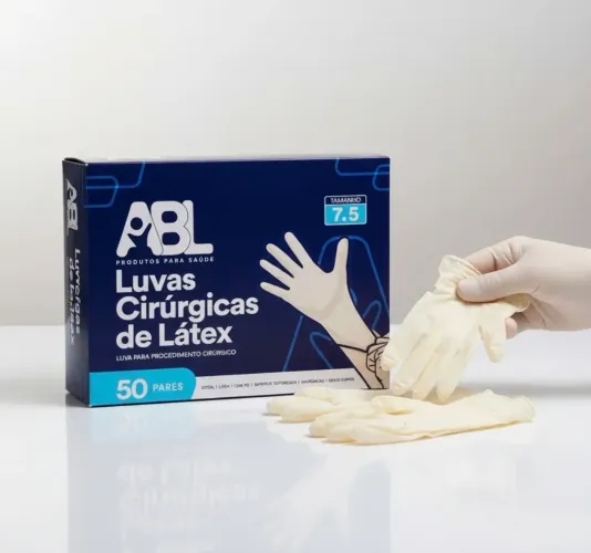 Luva Cirúrgica Estéril Com Pó Abl Premium 50 pares tamanho 7,5