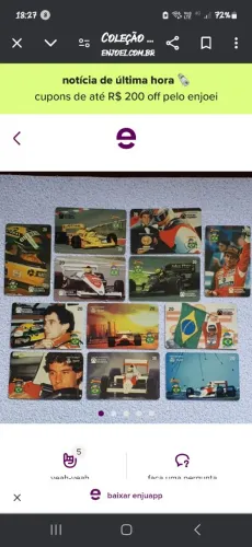 Coleção Airton Senna 12 pcs 1997