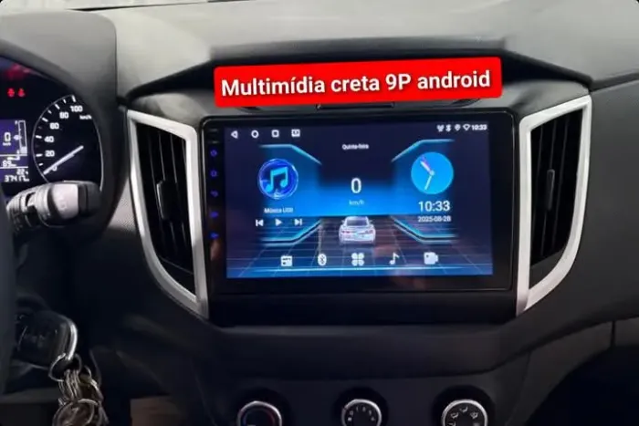 Central multimídia Creta 9P Android 3ram 32g carplay YouTube wifi Waze Netflix bluetooth 