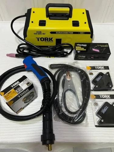 Kit Insersor MIG s/Gás / 2Kg de Arame 0,8 / Óculos de Solda / 2 Esq.Magnéticos