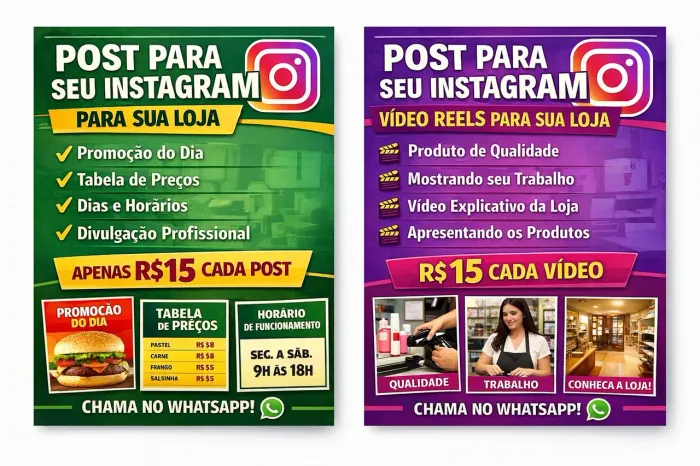 ? POST PARA INSTAGRAM POR APENAS R$15 ?