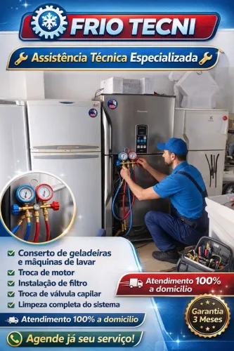 Conserto de geladeira e máquina a domicílio 