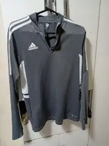 Camisa de treino Adidas-branco e cinza
