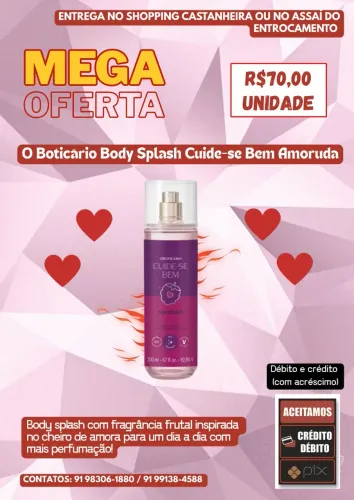 O Boticário Body Splash Cuide-se Bem Amoruda 200ml