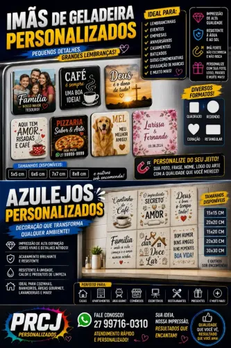 Imã de geladeira personalizadas