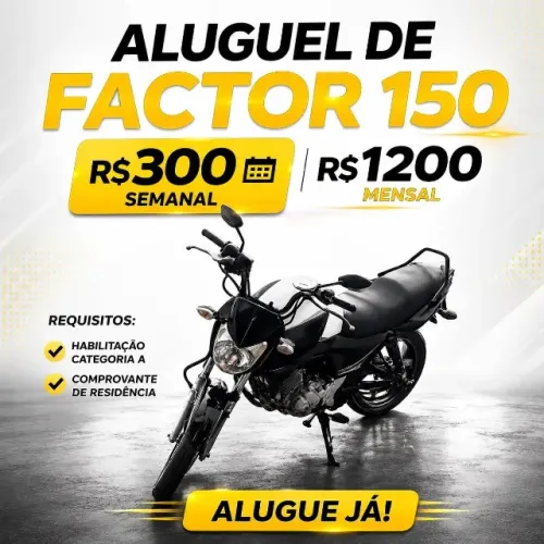 Aluguel factor 150cc R$300/semana