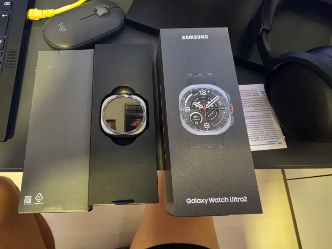 Galaxy Watch Ultra 2 caixa e nota zero