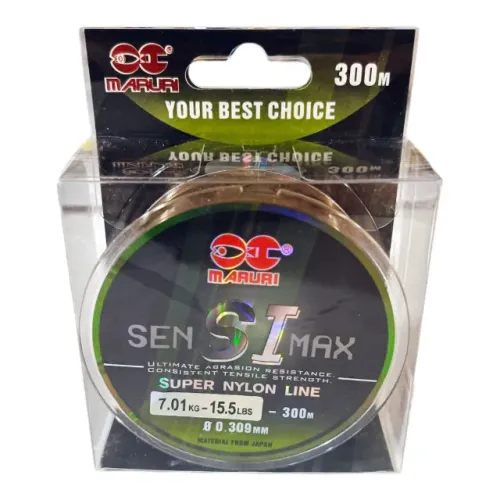 Linha De Pesca - Maruri - Sen Si Max Super Nylon Line - 300m Marrom