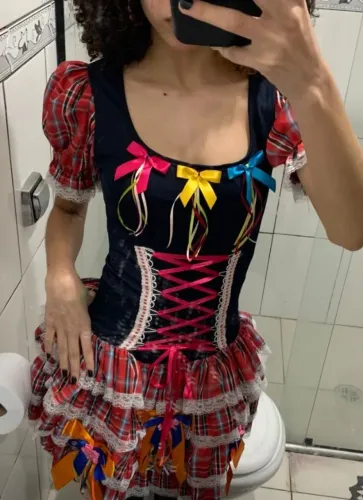 Vestido de festa junina tamanho P adulto