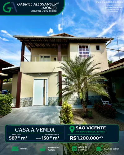 Av. Bento Brasil, n° 2803 - São Vicente.