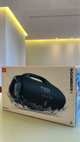 JBL BOOMBOX 4 AZUL - LACRADA E NOTA FISCAL