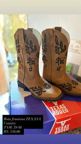 Bota texana feminina