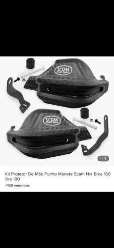 Kit Protetor de Mão SCAM Original - Bros 160 / XRE 190 - Novo