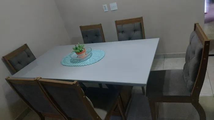 Mesa estampa de vidro 