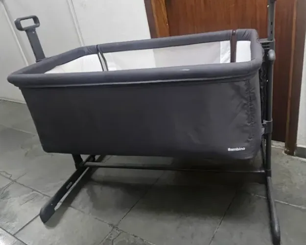 Berço portátil Bambino infanti cinza (até 9kg)