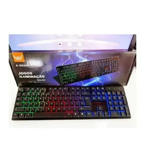 Teclado Gamer USB Led RGB Altomex com Fio USB