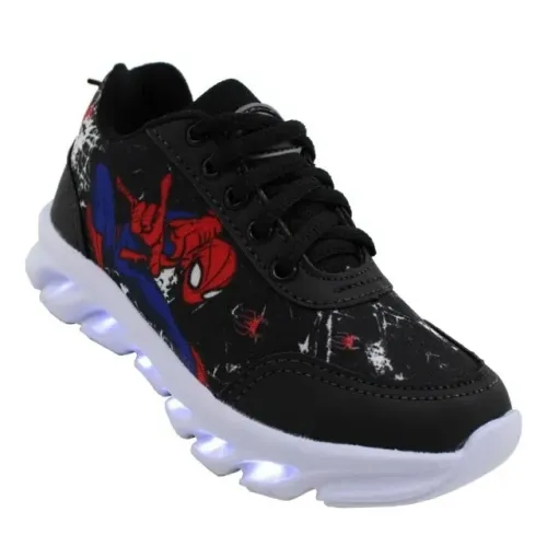 Tênis Infantil Led Masculino KidStar Homem Aranha 07PAR