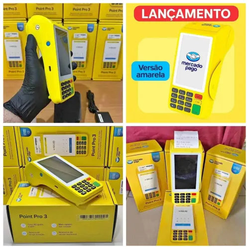 Máquinas mercado pago amarela