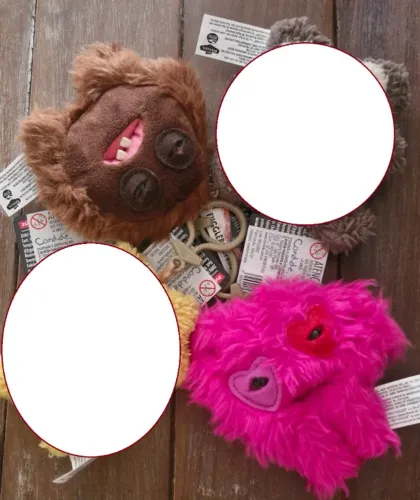 Chaveiro pelucia ZURU Fuggler Keyring Funny ugly monster NOVO
