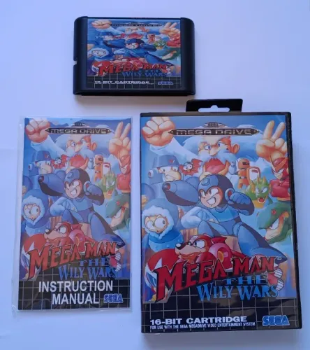 Jogo Mega Man: The Wily Wars Com Capa E Manual- Mega Drive