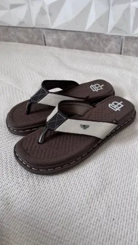 Chinelo masculino couro legítimo 