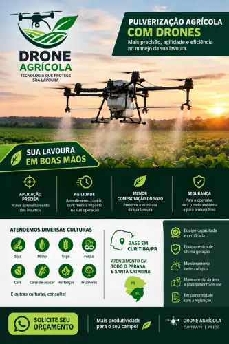 Pulverização Agrícola com Drone - Paraná e Santa Catarina