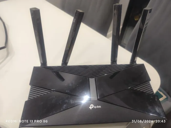 Roteador Tp-link Terminal Onu Ax1800 Xx230v Gpon Voip Wi-fi 6 Dual Band