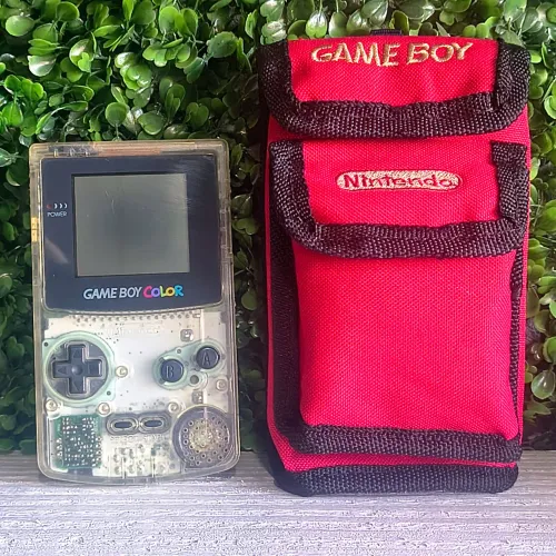 Game Boy Color transparente + Case Original Nintendo + Cartucho