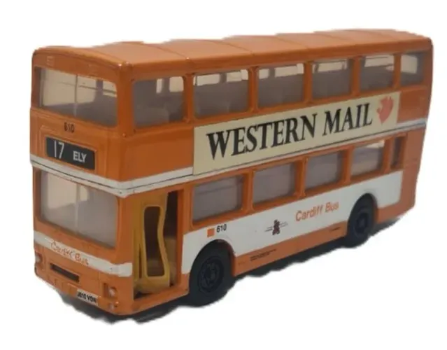 MCW Metrobus da Cardiff Bus, fabricado pela Corgi especificamente na rota 17 para Ely, ost