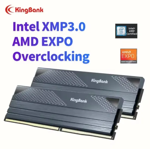 Memória RAM 48GB DDR5 2x24gb KingBank 8000mhz cl38 XMP/EXPO 10x sem juros FRETE GRÁTIS!