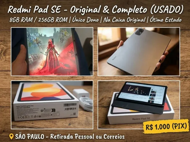 Redmi Pad Se 8 GBRam  256gb de armazenamento 