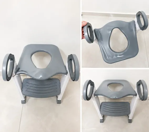 Assento Redutor para Vaso Sanitário Infantil com Escadinha