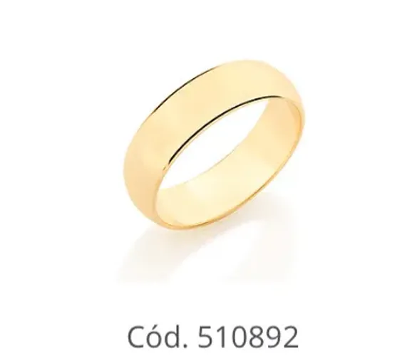 Aliança banhada a ouro 18k - ref 510892