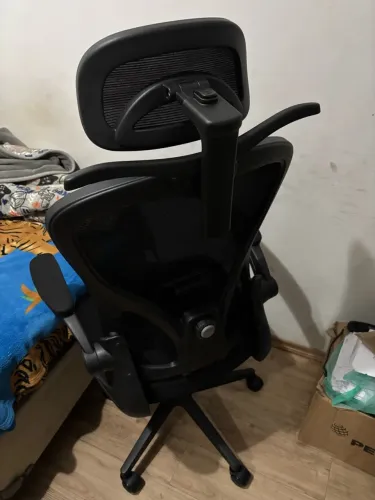 Cadeira Escritório Ergonômica Com Apoios De Cabeça e Lombar